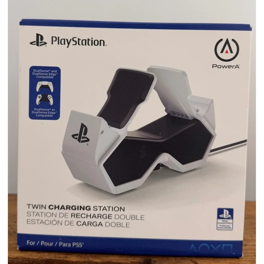 PowerA Twin Charging Station for PS5 DualSense Edge White PSPWDCSA New